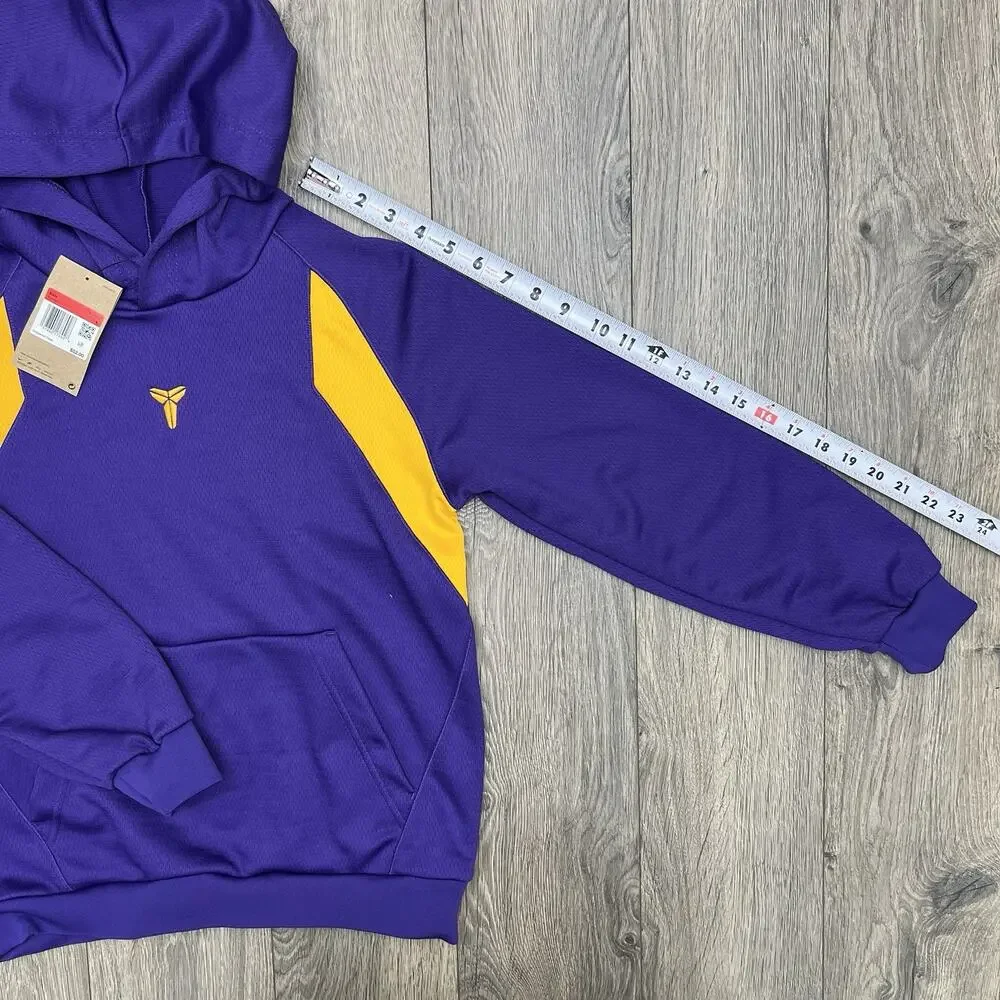 Nike Kobe Hoodie Size Large Big Kids Court Purple Gold Therma Fit Pullover $52